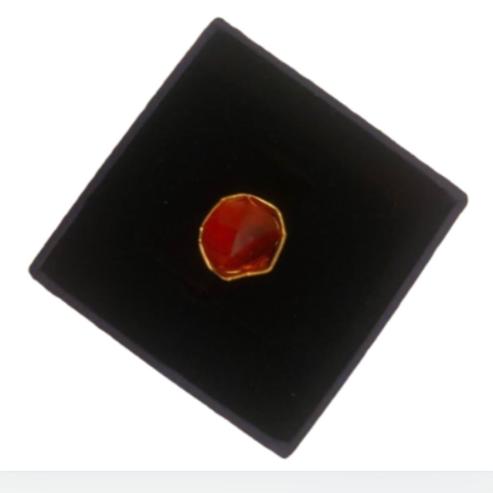 Swarovski Red Stone Gold Plated Ring New Approx 6 1/ 2 to 7 Size